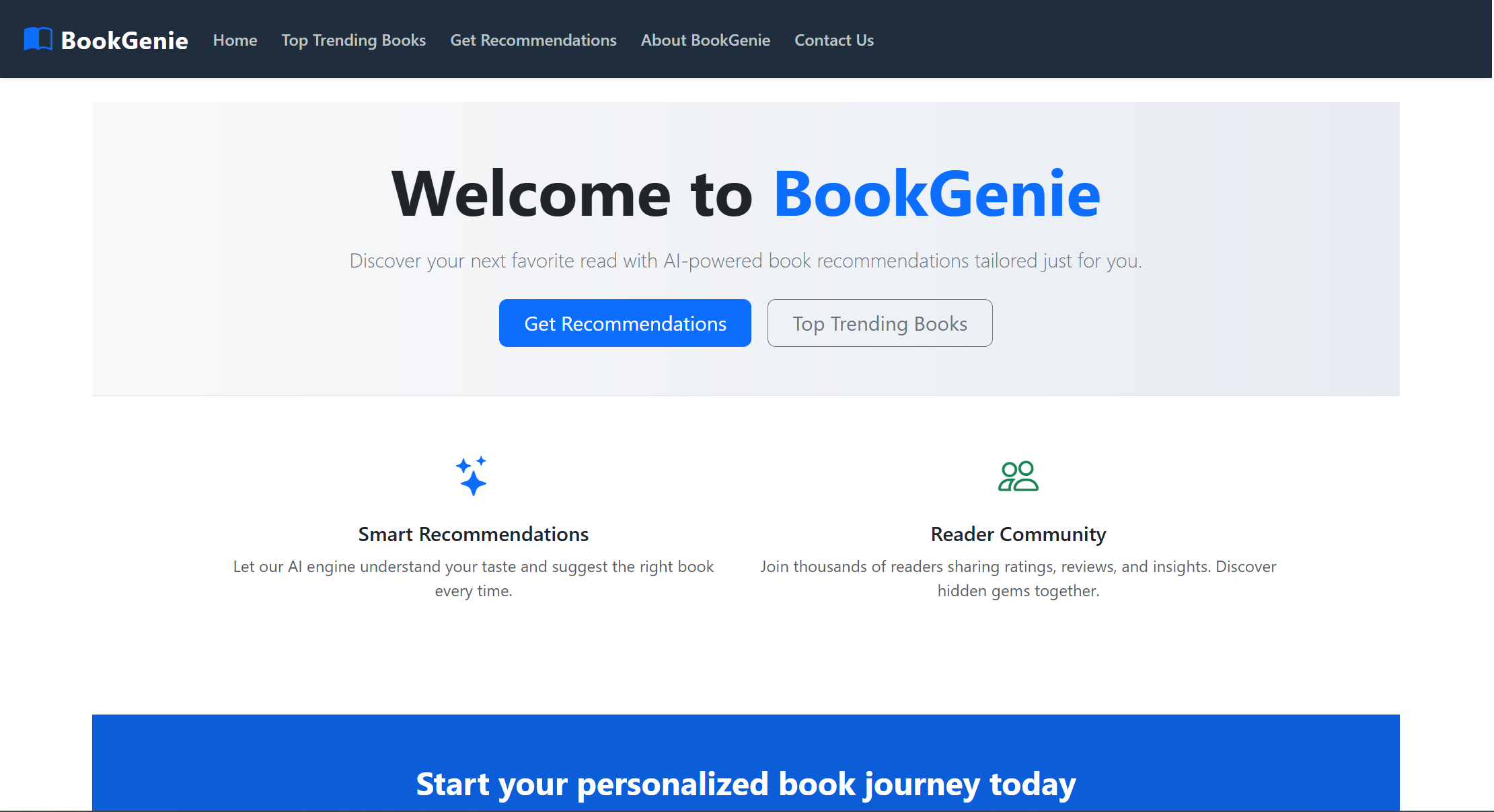 BookGenie AI Book Recommendation System